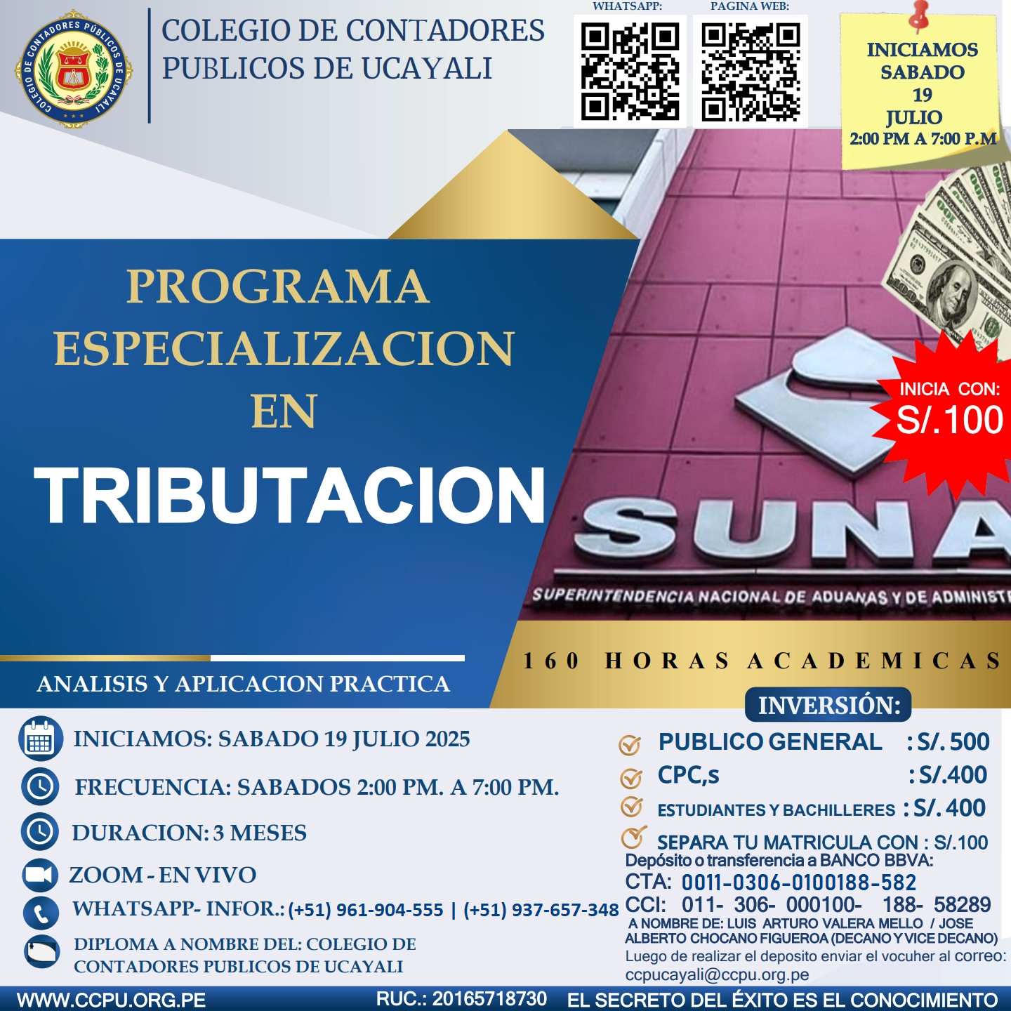 PROGRAMA DE ESPECIALIZACION EN TRIBUTACIÓN 2025 - CCPU