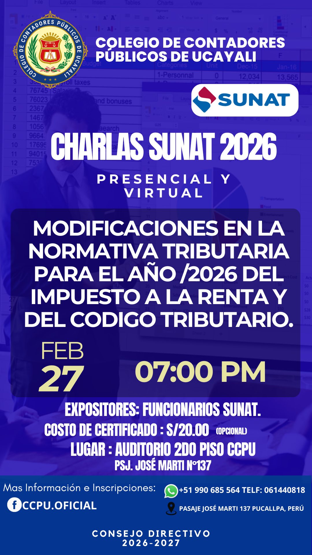 CHARLA SUNAT: MODIFICACIONES EN LA NORMATIVA TRIBUTARIA PARA EL AÑO ...